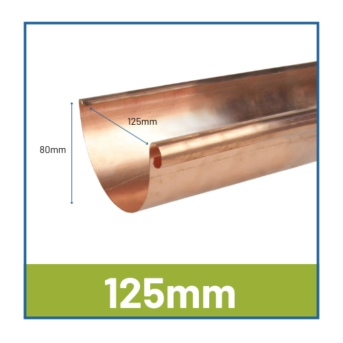Infinity Copper Gutters 125mm Half Round