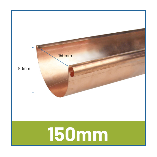 Infinity Copper Gutters 150mm Half Round