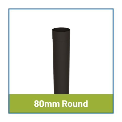 80mm Brown Round Colordur Steel Downpipes