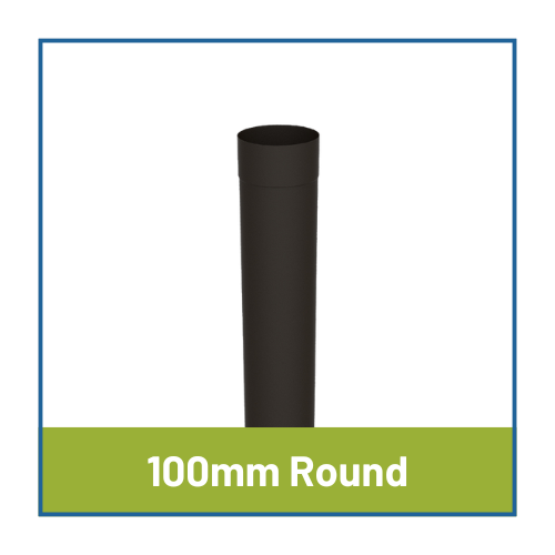 100mm Brown Round Colordur Steel Downpipes
