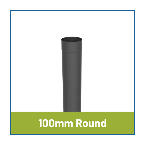 100mm Grey Round Colordur Steel Downpipes