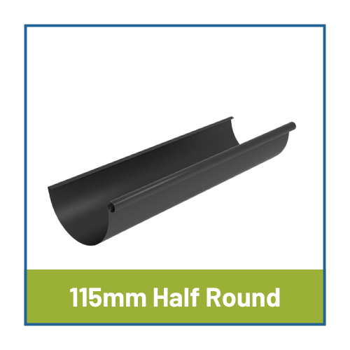 115mm Grey Half Round Colordur Steel Gutters