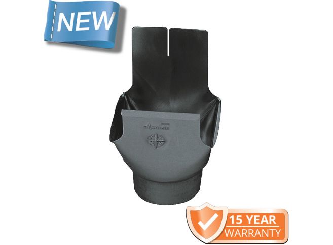 120x75mm Box Profile RAL 7016 Anthracite Grey Coated Galvanised Steel 100mm Wrap Around Outlet