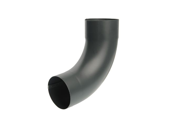 100mm Anthracite Grey Galvanised Steel Downpipe 90 Degree  Bend