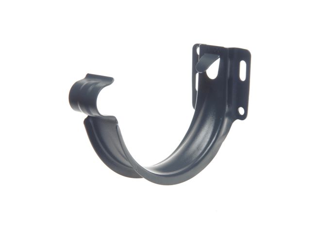 115mm Half Round Anthracite Grey Galvanised Steel  'Short-back' Fascia Bracket