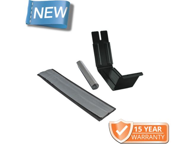 120x75mm Box Profile Black Coated Galvanised Steel Gutter Connector Union 