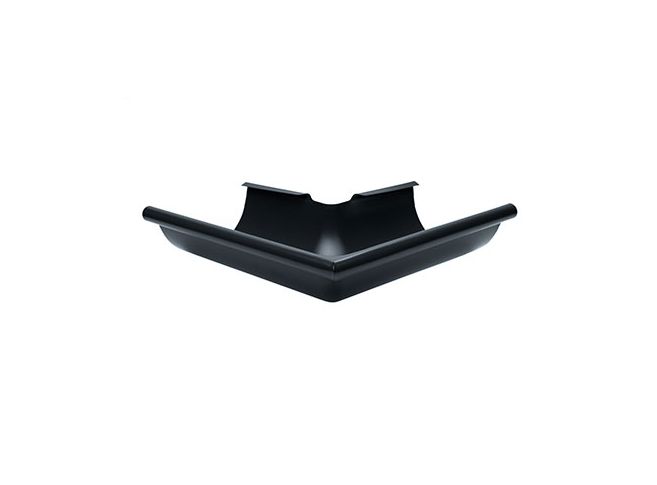 150mm Half Round Black Coated Galvanised Steel 90degreeExternal Gutter Angle
