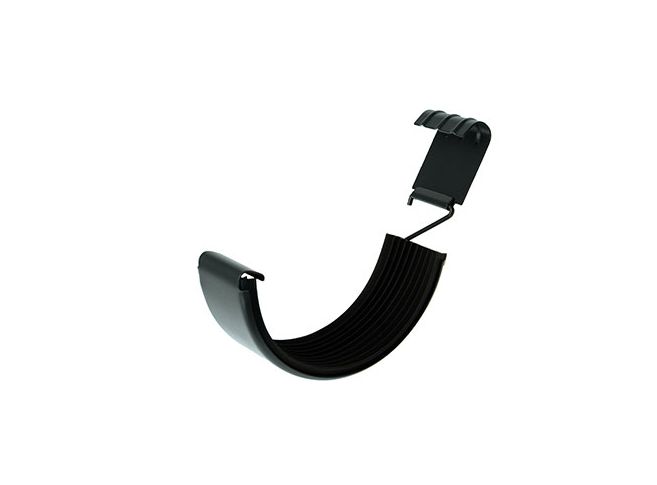 125mm Half Round Black Coated Galvanised Steel Gutter Union