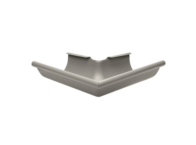 125mm Half Round Dusty Grey Galvanised Steel 90degree External Gutter Angle