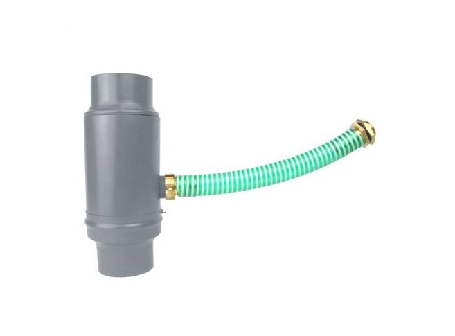 80mm Dusty Grey Coated Galvanised Steel Rainwater Diverter