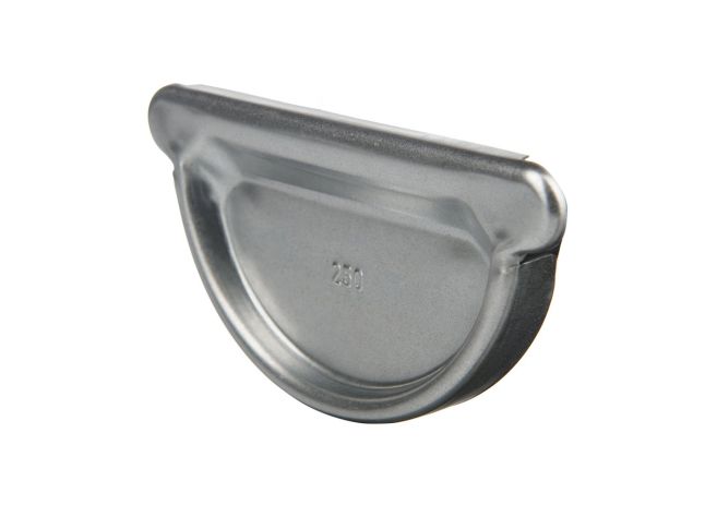 150mm Half Round Galvanised Steel Gutter Stop End