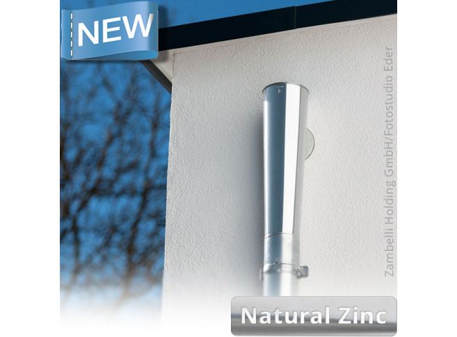 Galvanised Steel Parapet “connected through the wall” Hopper with 80mm Outlet