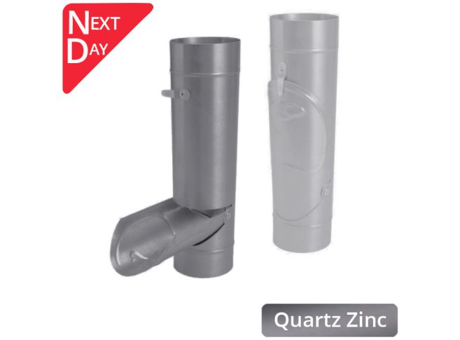 100mm Natural Zinc Downpipe Divertor