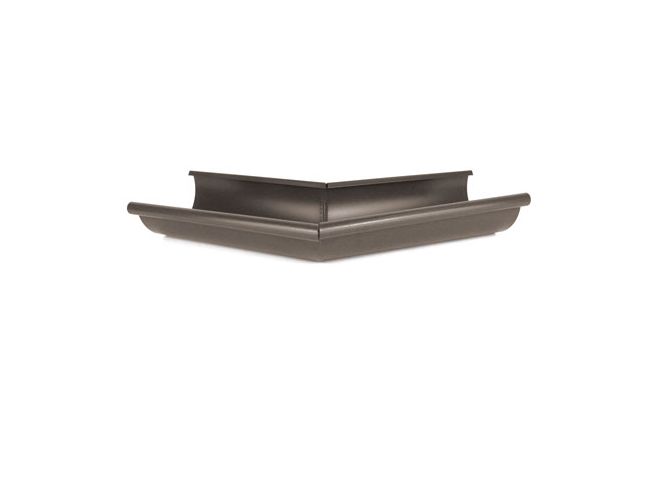 115mm Half Round Black Coated Galvanised Steel 135degree External Gutter Angle
