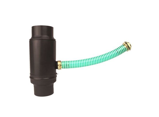 80mm Sepia Brown Coated Galvanised Steel Rainwater Diverter