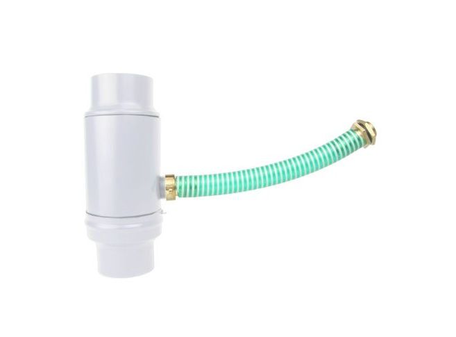 80mm 9016M White Coated Galvanised Steel Rainwater Diverter