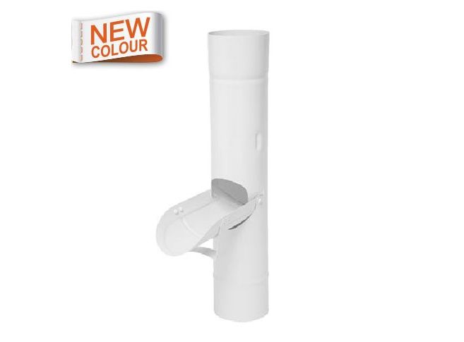 80mm 9016M White Coated Galvanised Steel Access Pipe