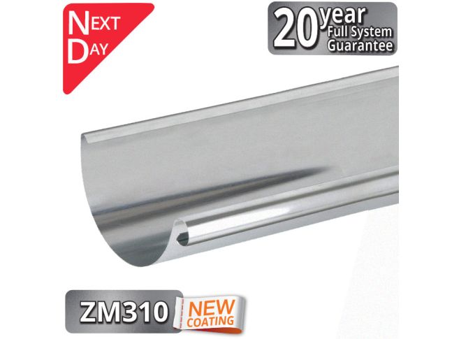 115mm Infinity ZM Half Round Gutter 3m Length from Rainclear Systems with next day delivery and 25 year full system guarantee