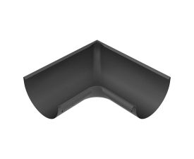 125mm Grey Colordur Steel Half Round 90° Angle