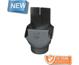 120x75mm Box Profile RAL 7016 Anthracite Grey Coated Galvanised Steel 100mm Wrap Around Outlet