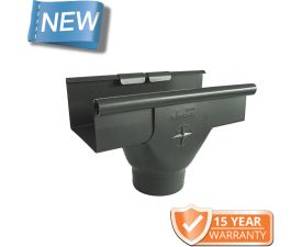 120x75mm Box Profile RAL 7016 Anthracite Grey Coated Galvanised Steel 100mm Pre-Fab Outlet 