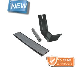 120x75mm Box Profile RAL 7016 Anthracite Grey Coated Galvanised Steel Gutter Connector Union 