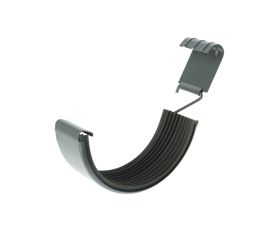 125mm Anthracite Steel Half Round Union Connector