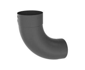 80mm Grey Colordur Steel Round Downpipe 90 Degree Bend 