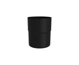 80mm Black Colordur Steel Round Downpipe Connector 