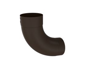 80mm Brown Colordur Steel Round Downpipe 90 Degree Bend 
