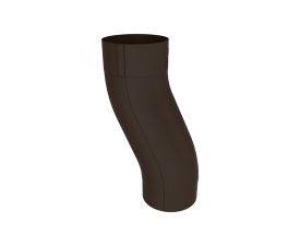 80mm Brown Colordur Steel Round Downpipe 60mm Offset 