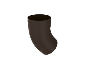 80mm Brown Colordur Steel Downpipe Short-Heel Shoe