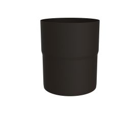 80mm Brown Colordur Steel Round Downpipe Connector 