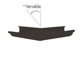 125mm Brown Colordur Steel Half Round Variable Angle