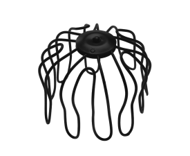 80mm Black Colordur Steel Outlet Leaf Guard 