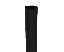 80mm Black Colordur Steel 3m Round Downpipe