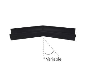 150mm Black Colordur Steel Half Round Variable Internal Angle 