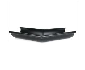150mm Black Steel Half Round 135° External Angle