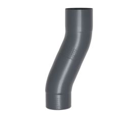 60mm Anthracite Grey Galvanised Steel Downpipe 60mm Projection Fixed Offset