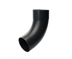 80mm Black Coated Galvanised Steel Downpipe 70Âº Bend