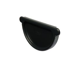 125mm Half Round Black Coated Galvanised Steel Gutter Stop End
