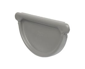 125mm Dusty Grey Steel Half Round Stopend