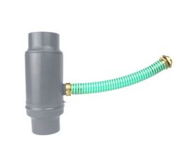 80mm Dusty Grey Coated Galvanised Steel Rainwater Diverter