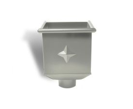 80mm Dusty Grey Steel Box Hopper Head