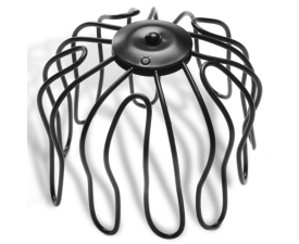100mm Black Steel Outlet Leaf Guard