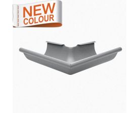 125mm Grey Aluminium Steel Half Round 90° Ext Angle