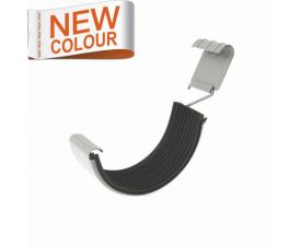 115mm Half Round RAL 9007 'Grey Aluminium' Galvanised Steel Gutter Union