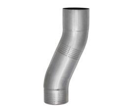 80mm Natural Zinc Downpipe 2-part Offset - up to 700mm Projection
