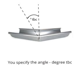 150mm Half Round Galvanised Steel degree'to be confirmed' External Gutter Angle