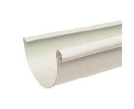 115mm Grey White Steel Half-Round 3m Gutter Length